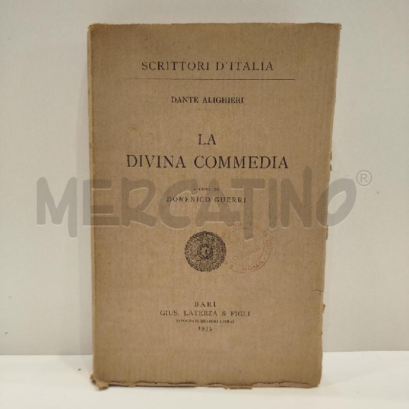 DANTE ALIGHIERI LA DIVINA COMMEDIA 1933 LATERZA | Mercatino dell'Usato Roma re di roma 1
