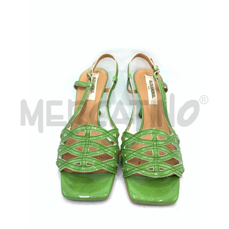 DECOLLETE ALEXANDRA VERDE INTRECCI PELLE  | Mercatino dell'Usato Roma re di roma 2