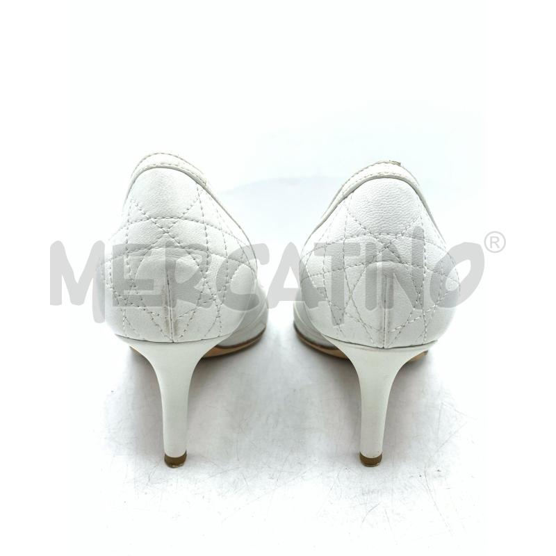 DECOLLETE CHRISTIAN DIOR PELLE BIANCO  | Mercatino dell'Usato Roma re di roma 4