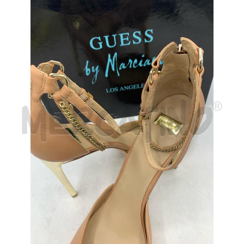 DECOLLETE GUESS BY MARCIANO PELLE DETT CATENA GOLD  | Mercatino dell'Usato Roma re di roma 4