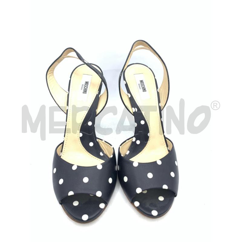 DECOLLETE MOSCHINO NERO POIS BIANCHI | Mercatino dell'Usato Roma re di roma 3
