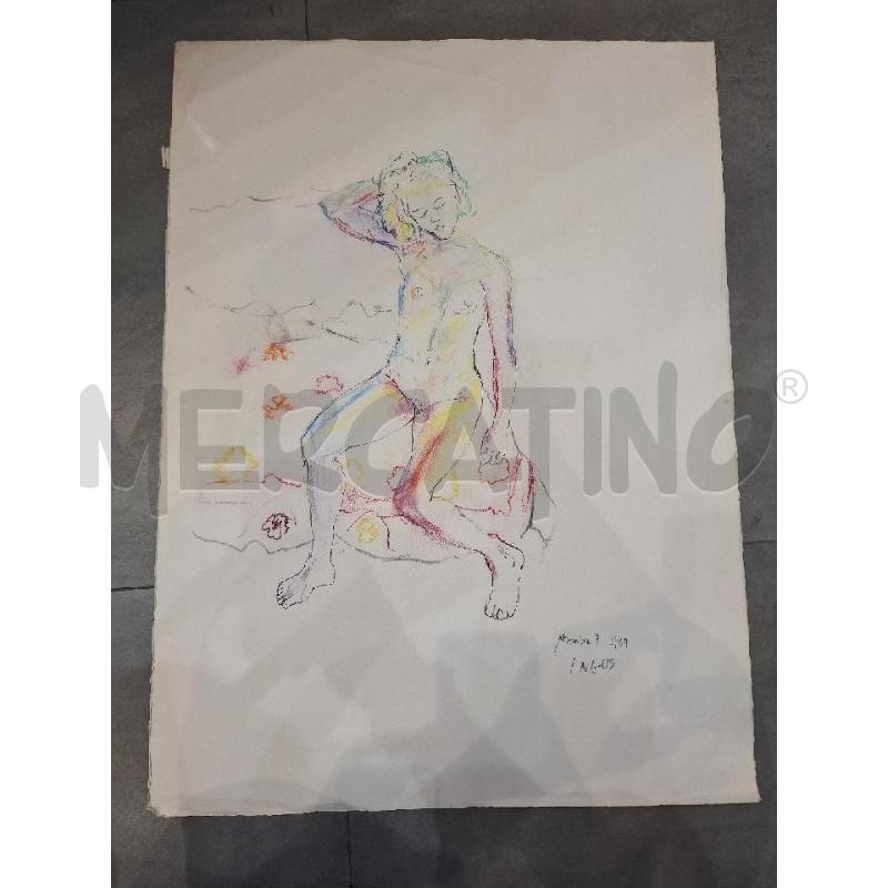 DISEGNO PASTELLO NUDO FEMMINILE  | Mercatino dell'Usato Roma re di roma 1
