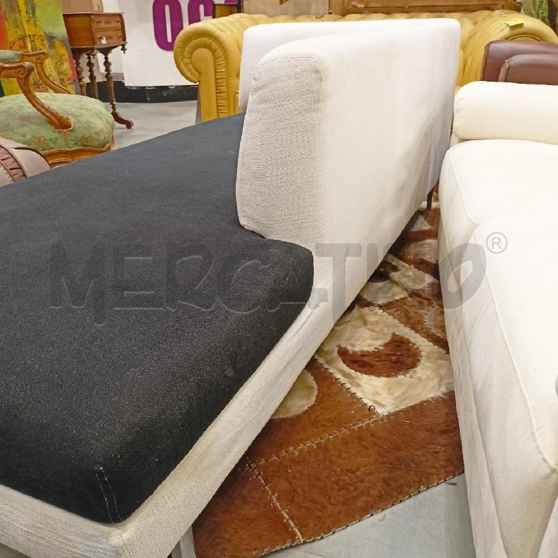 DIVANO CHAISE LONGE BIANCO NERO | Mercatino dell'Usato Roma re di roma 4