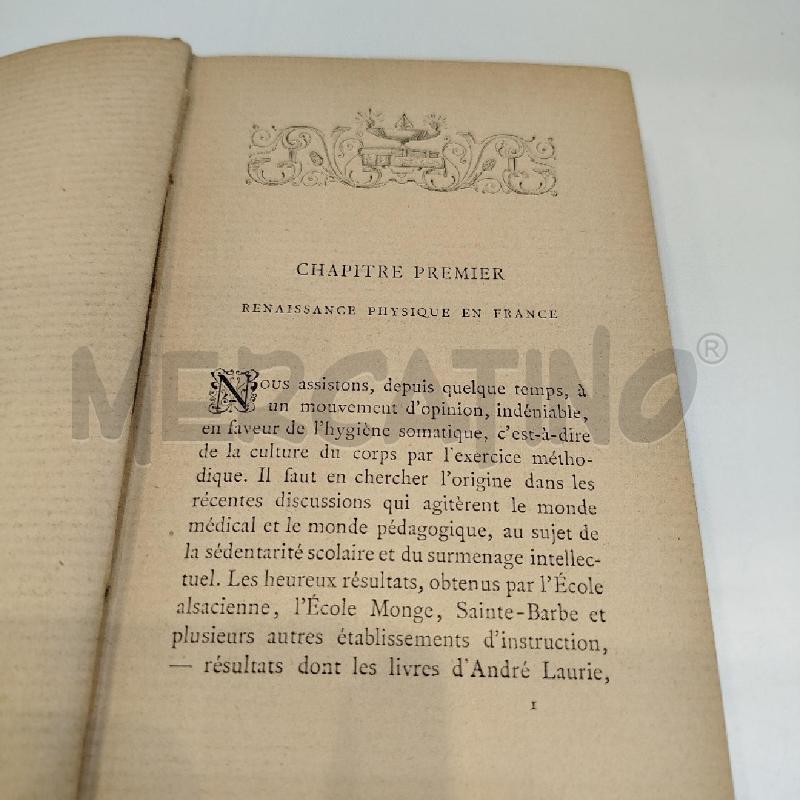 DOCTEUR E.MONIN SANTÉ PAR L'EXERCICE ET LES AGENTS PHYSIQUES OCTAVE TESTO FRANCESE FINE 800 | Mercatino dell'Usato Roma re di roma 5