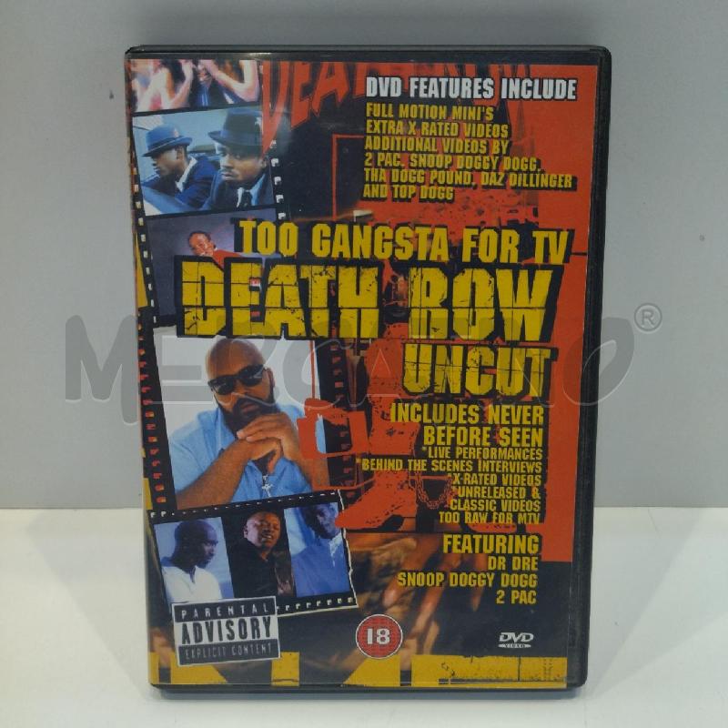 DVD TOO GANGSTA FOR TV DEATH ROW UNCUT | Mercatino dell'Usato Roma re di roma 1
