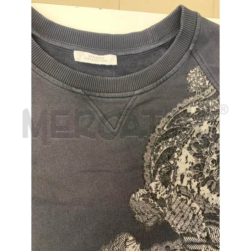 FELPA UOMO VERSACE NERA STAMPA GRIG | Mercatino dell'Usato Roma re di roma 4