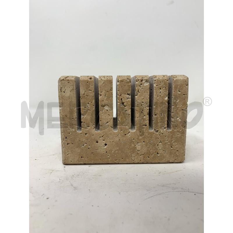 FERMA CARTE TRAVERTINO CUBICO SCANALATURE  | Mercatino dell'Usato Roma re di roma 1