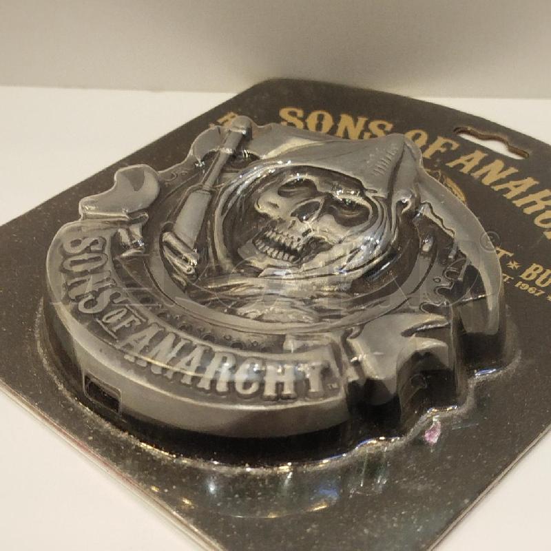 FIBBIA PER CINTURA SONS OF ANARCHY UFFICIALE NUOVA SIGILLATA | Mercatino dell'Usato Roma re di roma 3