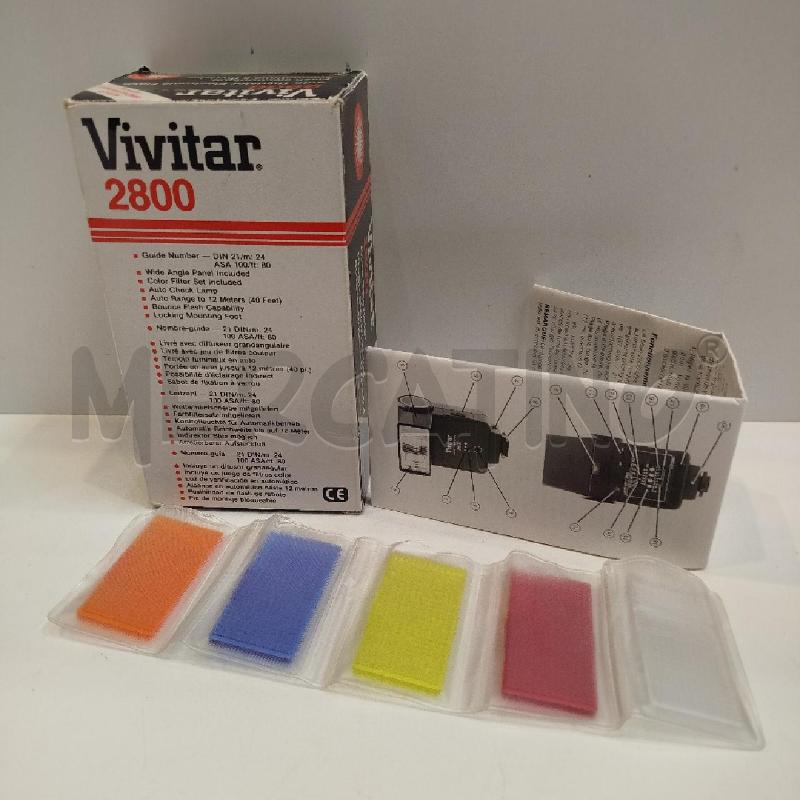 FLASH VIVITAR 2800 CON SCATOLA E FILTRI | Mercatino dell'Usato Roma re di roma 5