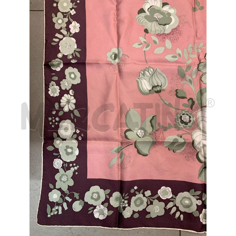 FOULARD CHRISTIAN DIOR ROSA FIORI BORDO PRUGNA | Mercatino dell'Usato Roma re di roma 3