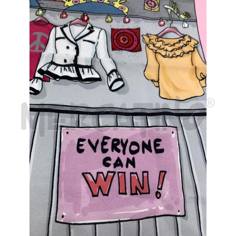 FOULARD MOSCHINO CHEAP AND CHIC ROSA STAMPA OLIVIA | Mercatino dell'Usato Roma re di roma 2