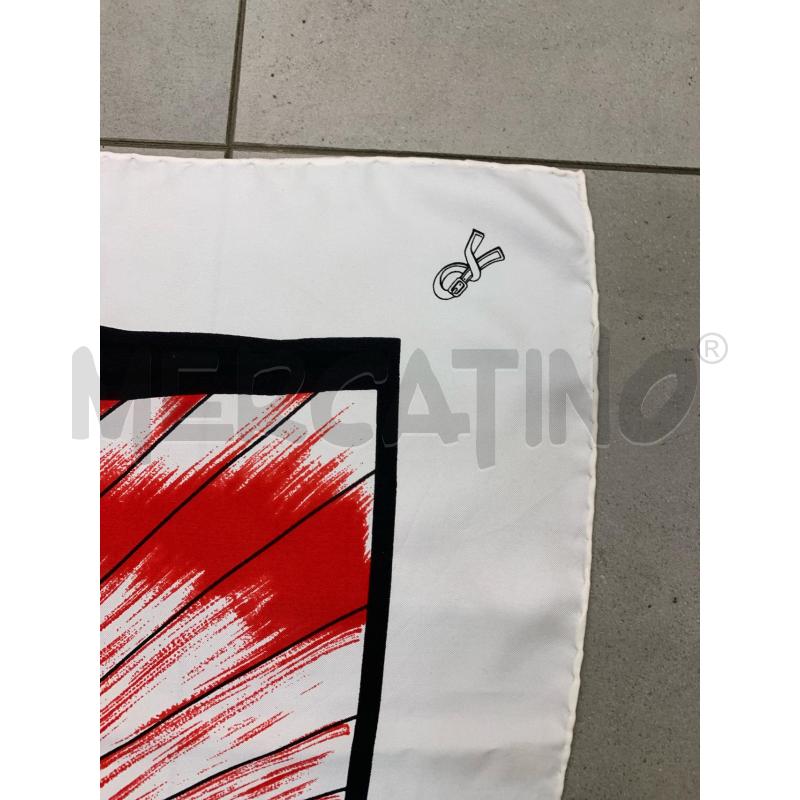 FOULARD ROBERTA DI CAMERINO BIANCO ROSSO  | Mercatino dell'Usato Roma re di roma 5