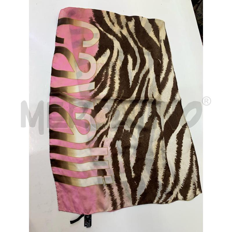 FOULARD ROBERTO CAVALLI ROSA ANIMALIER  | Mercatino dell'Usato Roma re di roma 3