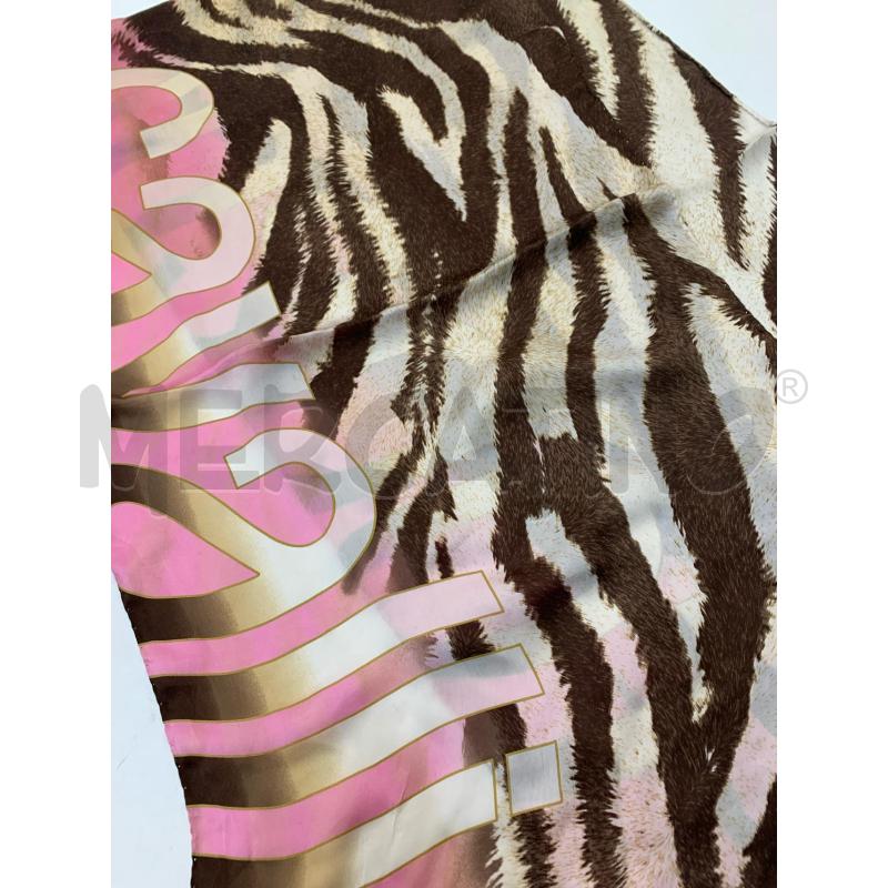FOULARD ROBERTO CAVALLI ROSA ANIMALIER  | Mercatino dell'Usato Roma re di roma 4