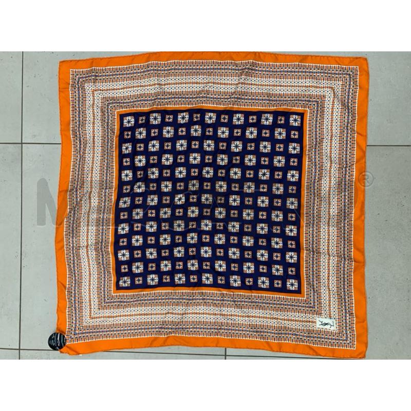 FOULARD YVES SAINT LAURENT ARANCIO BLU  | Mercatino dell'Usato Roma re di roma 1