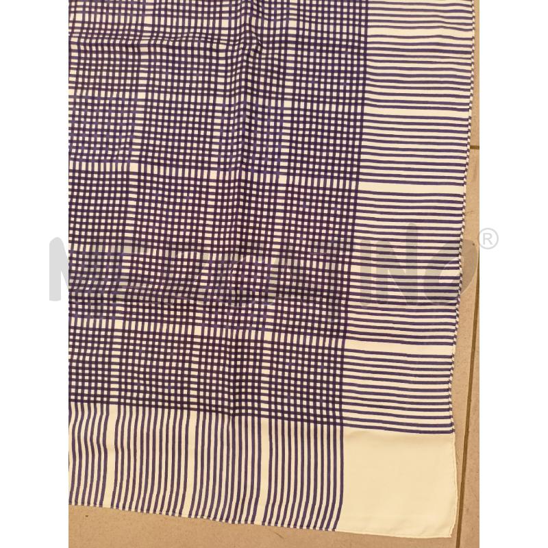 FOULARD YVES SAINT LAURENT GHIAGGIO LINEE GEOMETRIE BLU  | Mercatino dell'Usato Roma re di roma 4