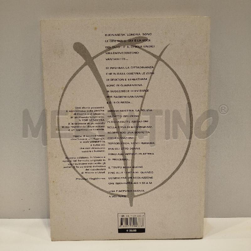 FUMETTO V FOR VENDETTA ALAN MOORE EDIZIONE 2005 | Mercatino dell'Usato Roma re di roma 2