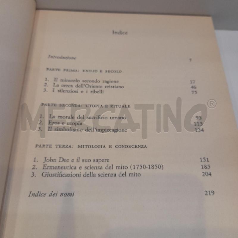 FURIO JESI MITOLOGIE INTORNO ALL'ILLUMINISMO 1972 | Mercatino dell'Usato Roma re di roma 4