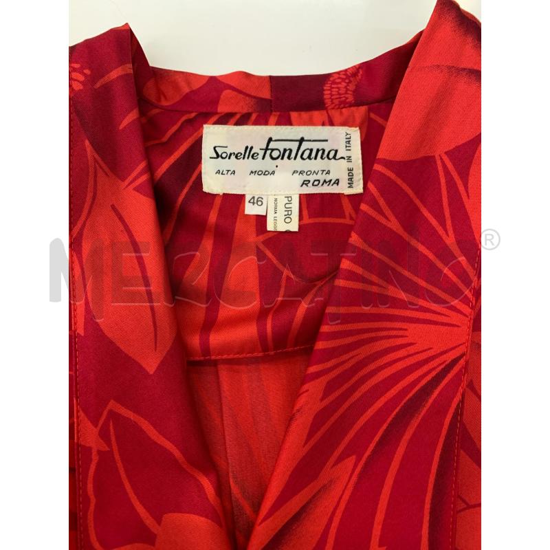 GIACCA ATELIER SORELLE FONTANA ROSSO STAMPA FLOREALE  | Mercatino dell'Usato Roma re di roma 5