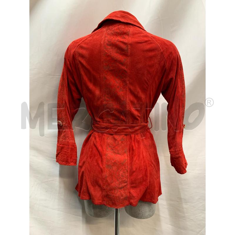 GIACCA DONNA CLASS ROBERTO CAVALLI CAMOSCIO ROSSO TRAFORATO | Mercatino dell'Usato Roma re di roma 3