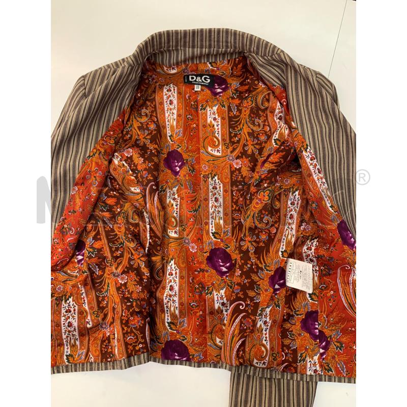 GIACCA DONNA DOLCE & GABBANA MARRONE RIGHE BEIGE  | Mercatino dell'Usato Roma re di roma 5