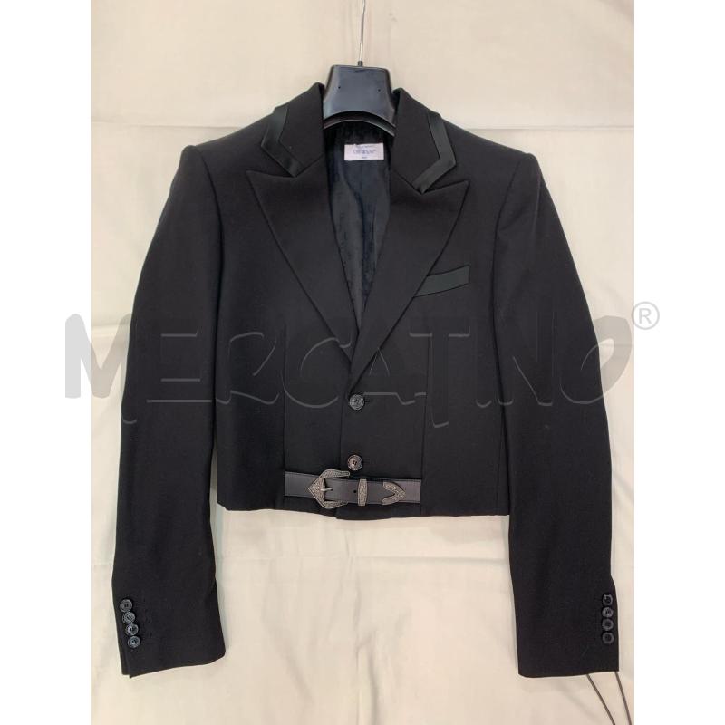 GIACCA DONNA OFF WHITE CROPPED  NERO  | Mercatino dell'Usato Roma re di roma 1