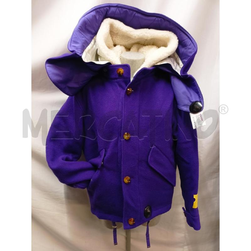 GIACCA DONNA OFF WHITE VIOLA FODERA ECOPELLICCIA REMOVIBILE | Mercatino dell'Usato Roma re di roma 1