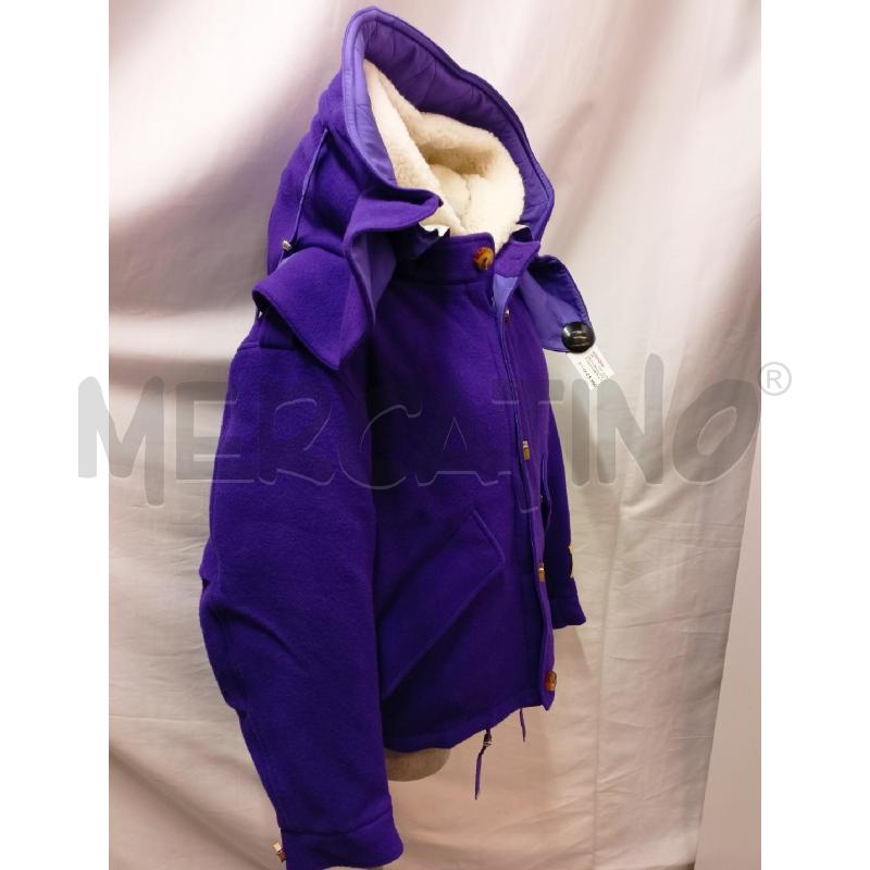 GIACCA DONNA OFF WHITE VIOLA FODERA ECOPELLICCIA REMOVIBILE | Mercatino dell'Usato Roma re di roma 2