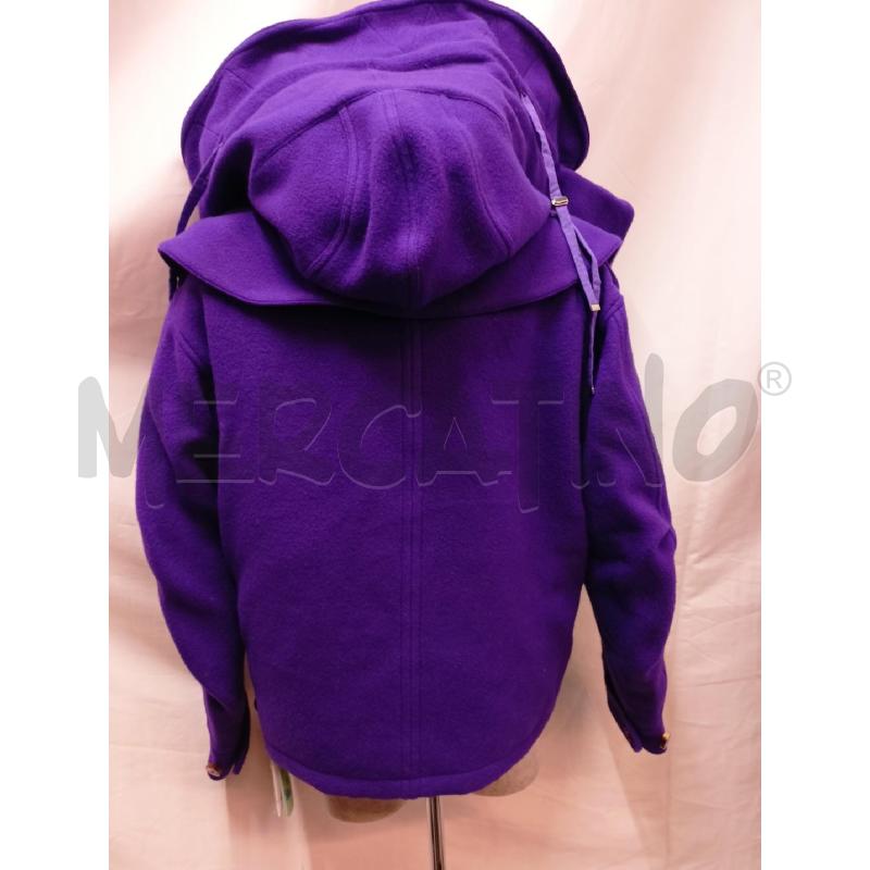 GIACCA DONNA OFF WHITE VIOLA FODERA ECOPELLICCIA REMOVIBILE | Mercatino dell'Usato Roma re di roma 3