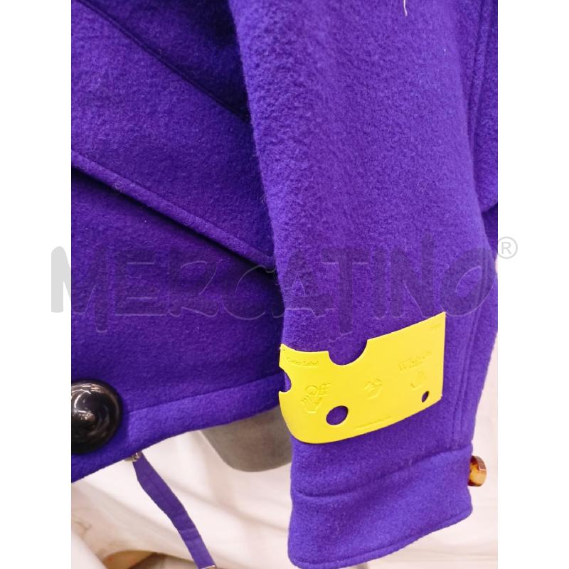 GIACCA DONNA OFF WHITE VIOLA FODERA ECOPELLICCIA REMOVIBILE | Mercatino dell'Usato Roma re di roma 5