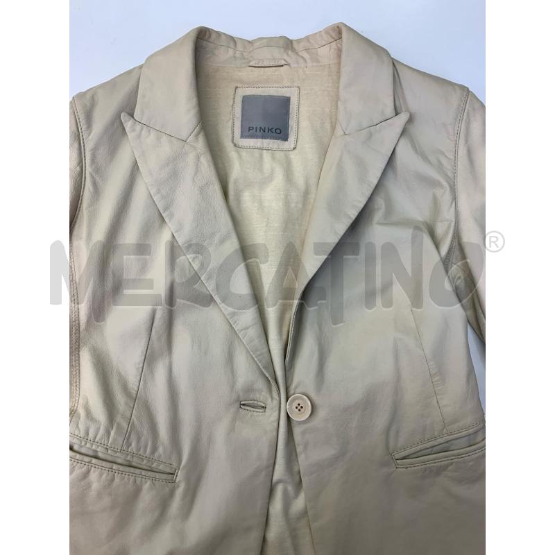 GIACCA DONNA PINKO PELLE/ TESSUTO BEIGE | Mercatino dell'Usato Roma re di roma 5