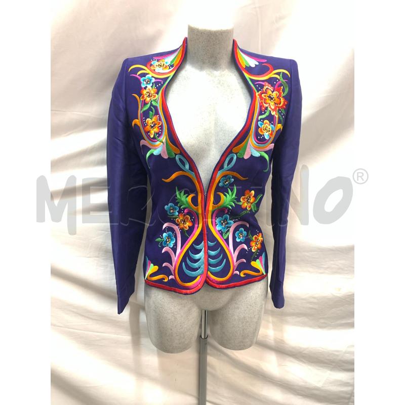 GIACCA GAI MATTIOLO BLUETTE FIORI COLORATI STRASS | Mercatino dell'Usato Roma re di roma 1
