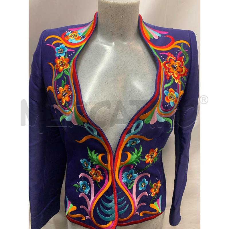 GIACCA GAI MATTIOLO BLUETTE FIORI COLORATI STRASS | Mercatino dell'Usato Roma re di roma 4