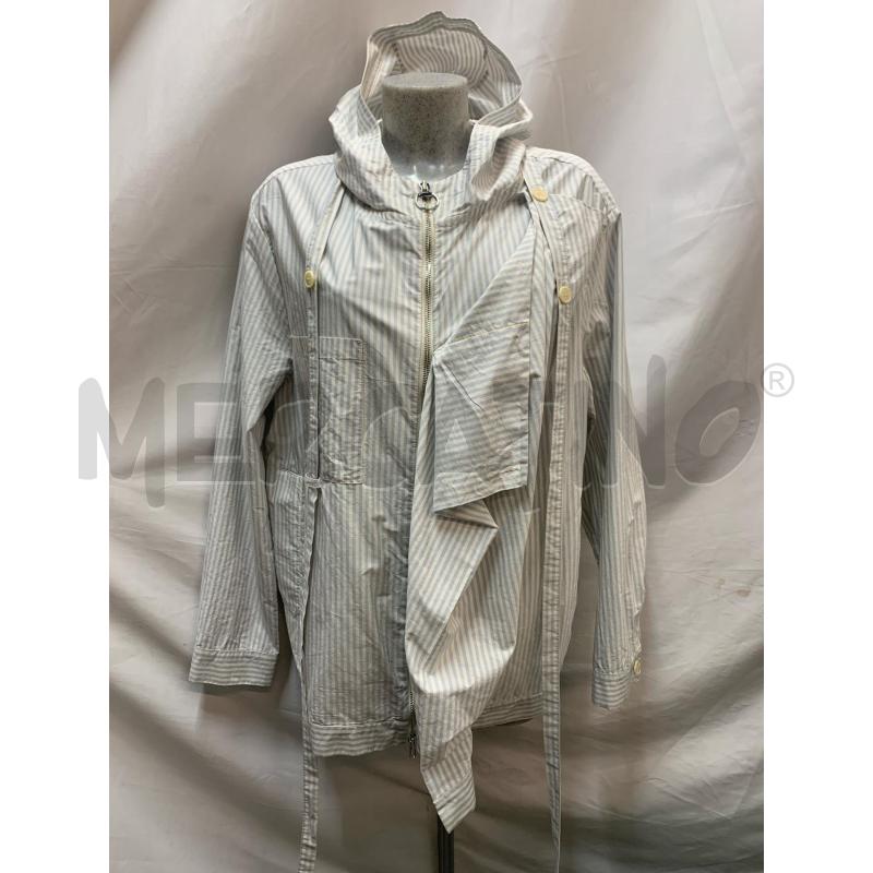 GIACCA MAISON FLANEUR BIANCO RIGHE CELESTI  | Mercatino dell'Usato Roma re di roma 1