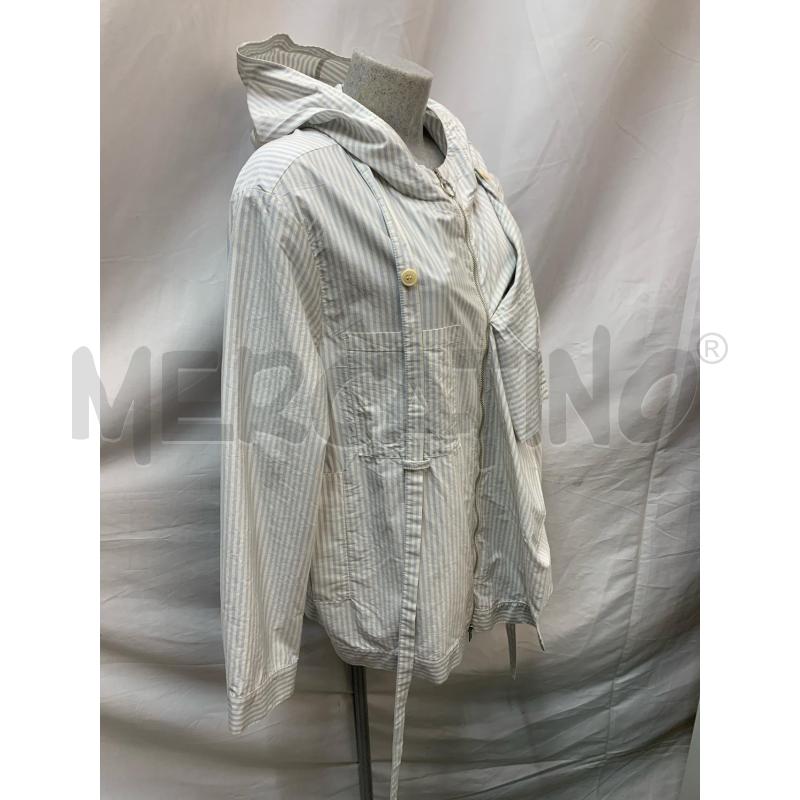 GIACCA MAISON FLANEUR BIANCO RIGHE CELESTI  | Mercatino dell'Usato Roma re di roma 2