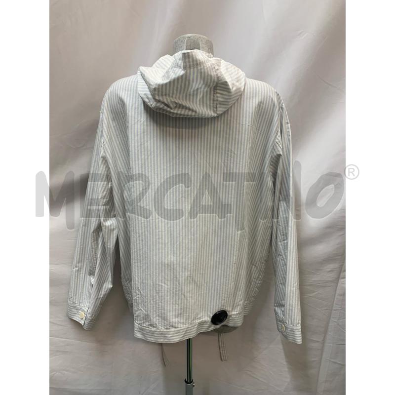 GIACCA MAISON FLANEUR BIANCO RIGHE CELESTI  | Mercatino dell'Usato Roma re di roma 3
