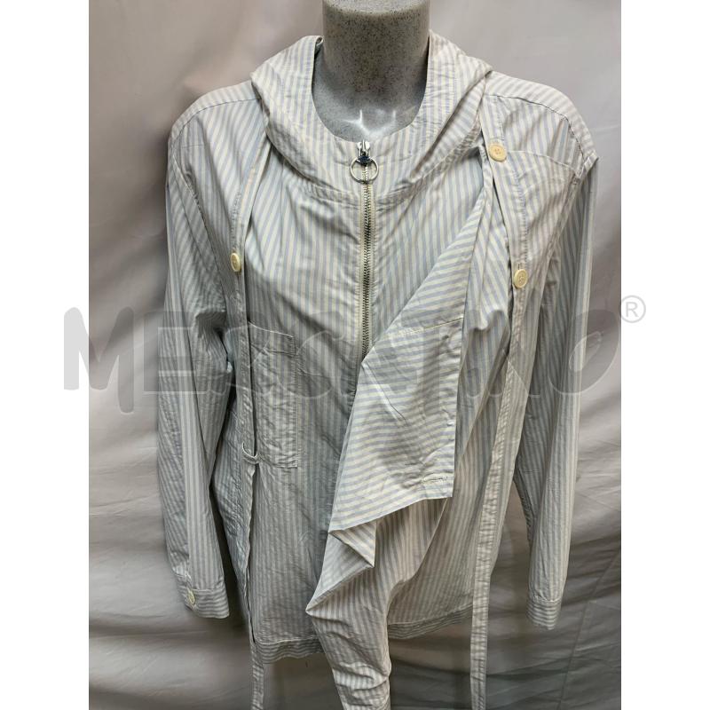 GIACCA MAISON FLANEUR BIANCO RIGHE CELESTI  | Mercatino dell'Usato Roma re di roma 4