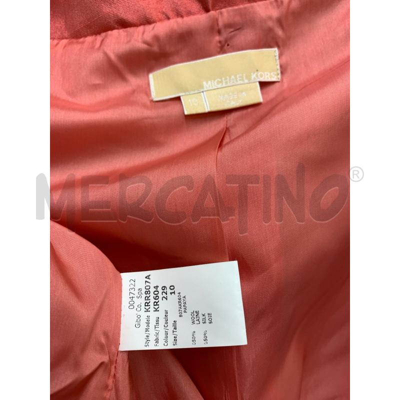 GIACCA MICHEAL KORS SETA ALBICOCCA MAXI BOTTONI | Mercatino dell'Usato Roma re di roma 5
