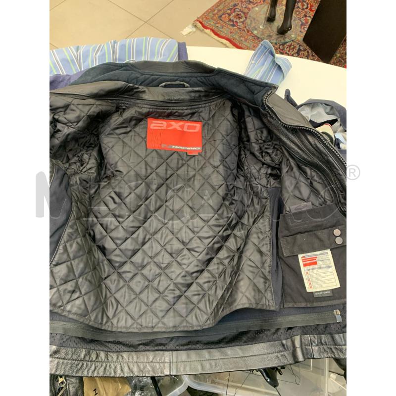 GIACCA MOTO UOMO AXO RACING  PELLE NERO  | Mercatino dell'Usato Roma re di roma 4