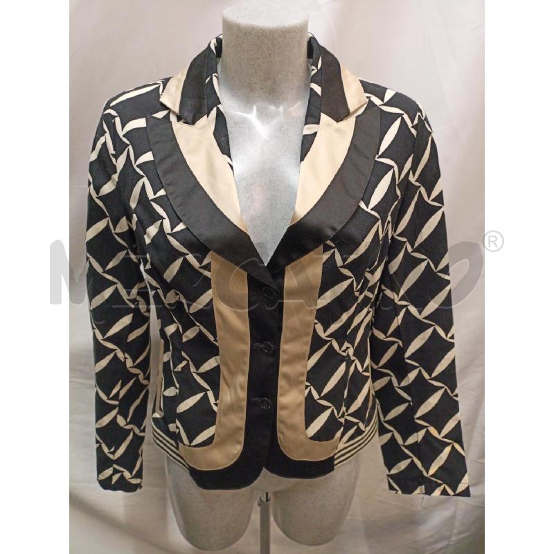 GIACCA PIANURA STUDIO NERO RICAMI BEIGE  | Mercatino dell'Usato Roma re di roma 4