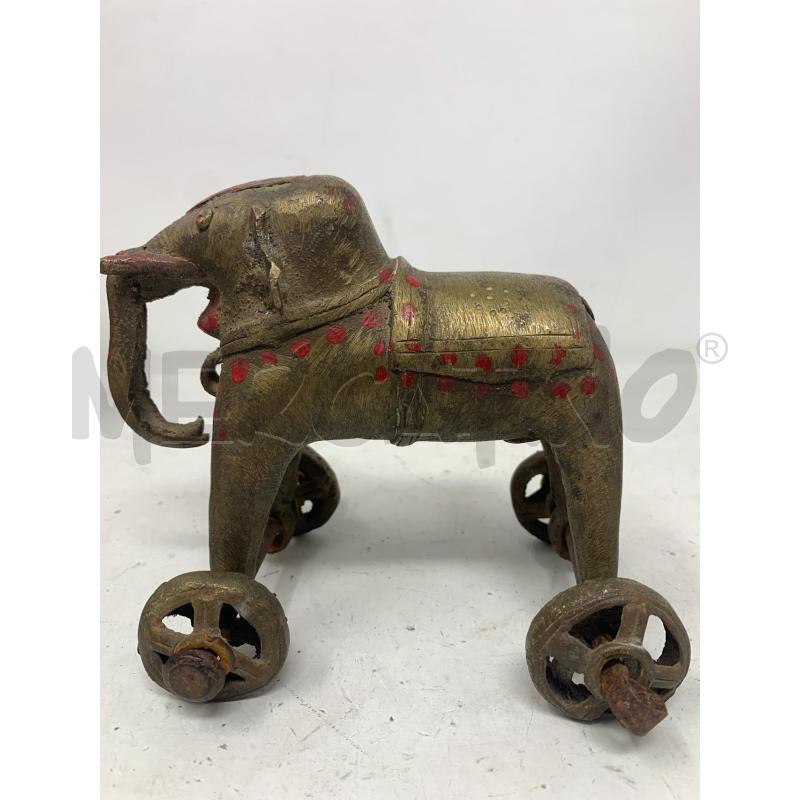 GIOCATTOLO ETNICO BRONZO ELEFANTINO ROTELLE EPOCA | Mercatino dell'Usato Roma re di roma 4