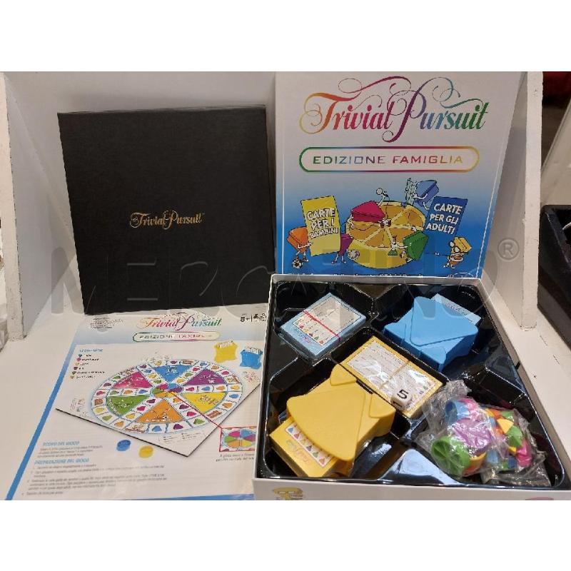 GIOCO DA TAVOLA TRIVIAL PURSUIT EDIZIONE FAMIGLIA QUASI NUOVO CARTE ANCORA SIGILLATE | Mercatino dell'Usato Roma re di roma 1