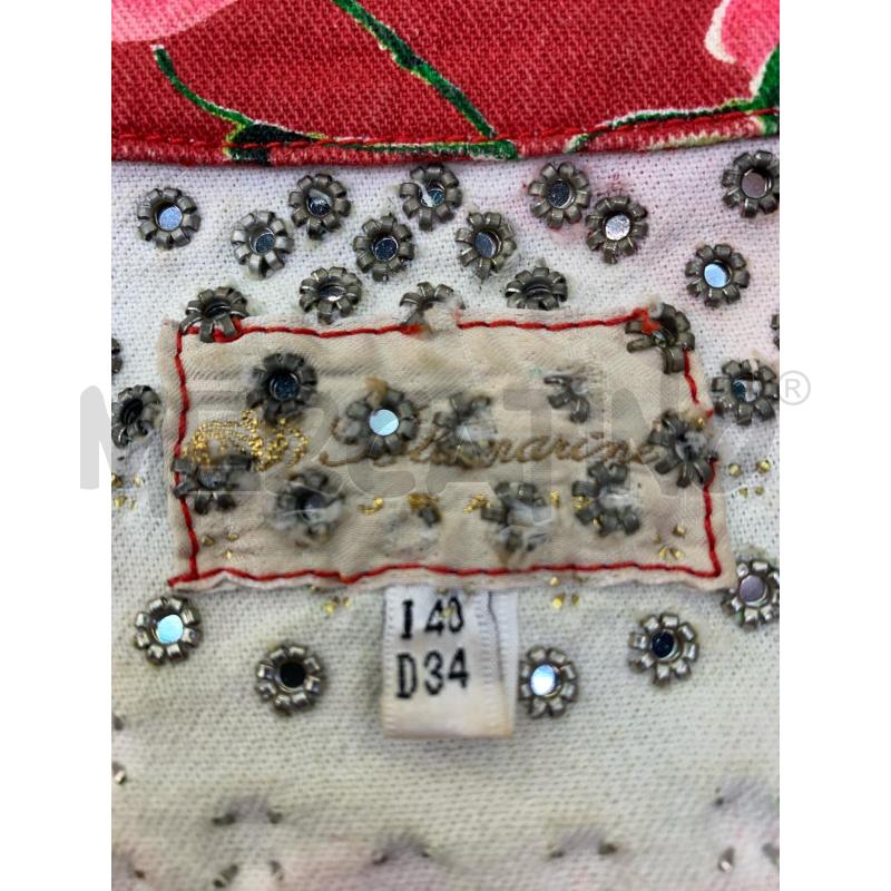 GIUBBINO DONNA BLUMARINE ROSSO FIORI STRASS | Mercatino dell'Usato Roma re di roma 5