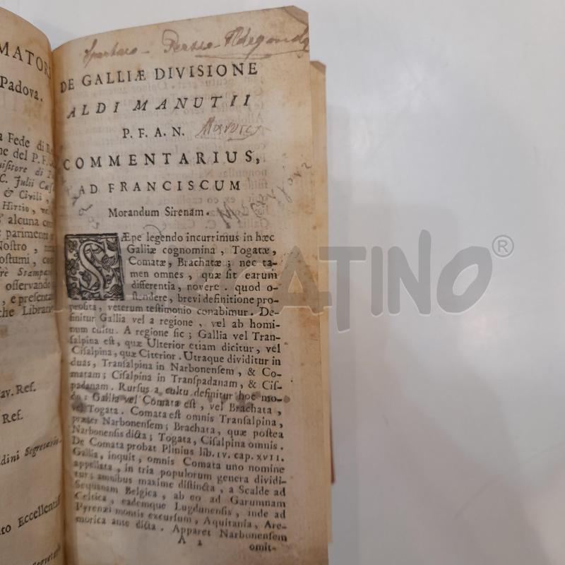 GIULIO CESARE COMMENTARII DE BELLO GALLICO ET CIVILI 1734 | Mercatino dell'Usato Roma re di roma 4