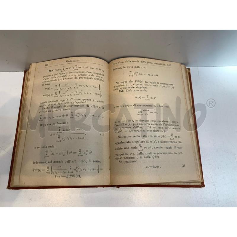 GIULIO VIVANTI TEORIA DELLE FUNZIONI ANALITICHE 1901 MANUALE HOEPLI | Mercatino dell'Usato Roma re di roma 4