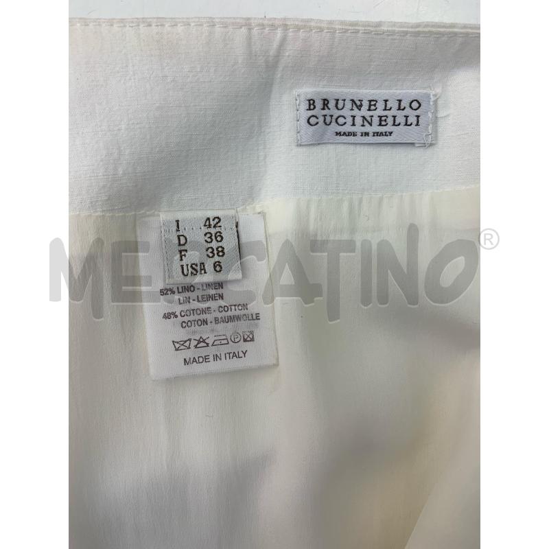 GONNA BRUNELLO CUCINELLI LINO/COTONE PANNA  | Mercatino dell'Usato Roma re di roma 4