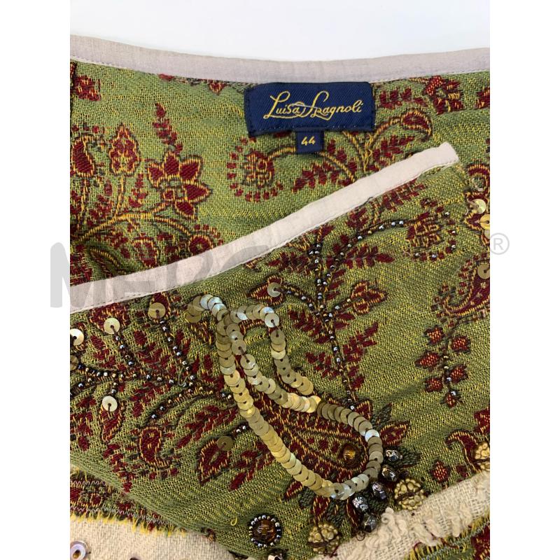 GONNA LUISA SPAGNOLI BEIGE VERDE PAILLETTES ROSS | Mercatino dell'Usato Roma re di roma 5