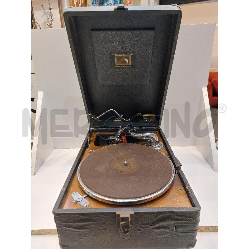 GRAMMOFONO PORTATILE EPOCA HMV CARICA MANUALE NON TESTATO  | Mercatino dell'Usato Roma re di roma 1