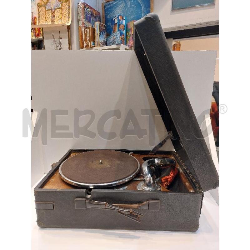 GRAMMOFONO PORTATILE EPOCA HMV CARICA MANUALE NON TESTATO  | Mercatino dell'Usato Roma re di roma 2