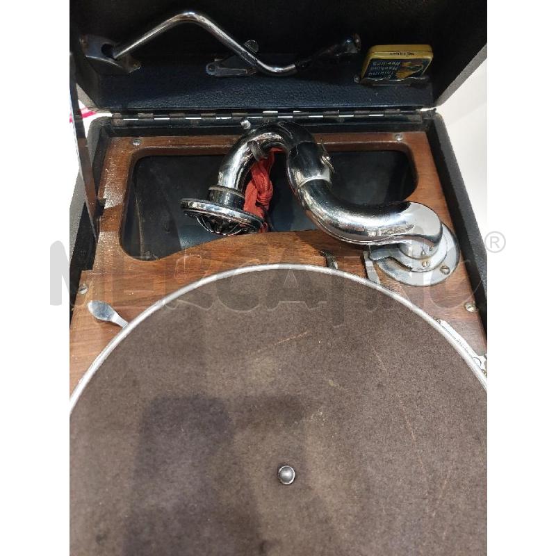 GRAMMOFONO PORTATILE EPOCA HMV CARICA MANUALE NON TESTATO  | Mercatino dell'Usato Roma re di roma 4